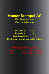 Business Cards unilatéralement<br>format hauteur